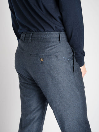 Pantalone 'S.Mitte' Pied de Poule - Blu