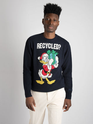 Maglia 'Santa Donald' - Blu