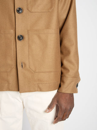 Field Jacket in Lana - Tabacco