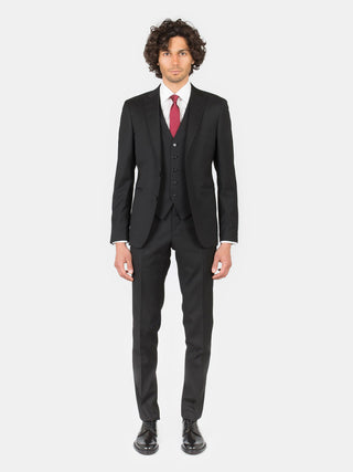 Abito lana/lycra tre pezzi - nero